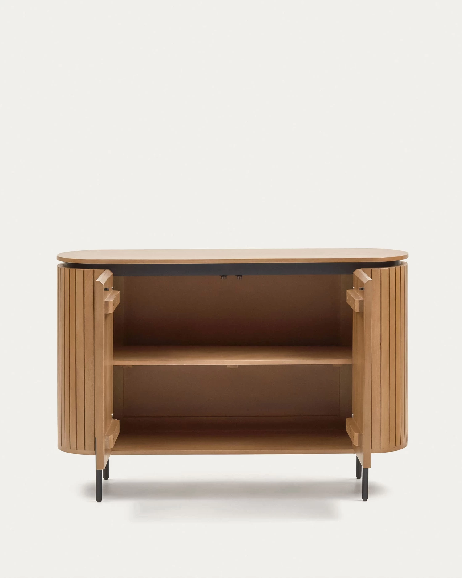 Licia Sideboard With 2 Doors Made From Solid Mango Wood And Painted Black Metal 120 X 80cm | Kave Home 9 Licia Sideboard With 2 Doors Made From Solid Mango Wood And Painted Black Metal 120 X 80cm | Kave Home - Image 7