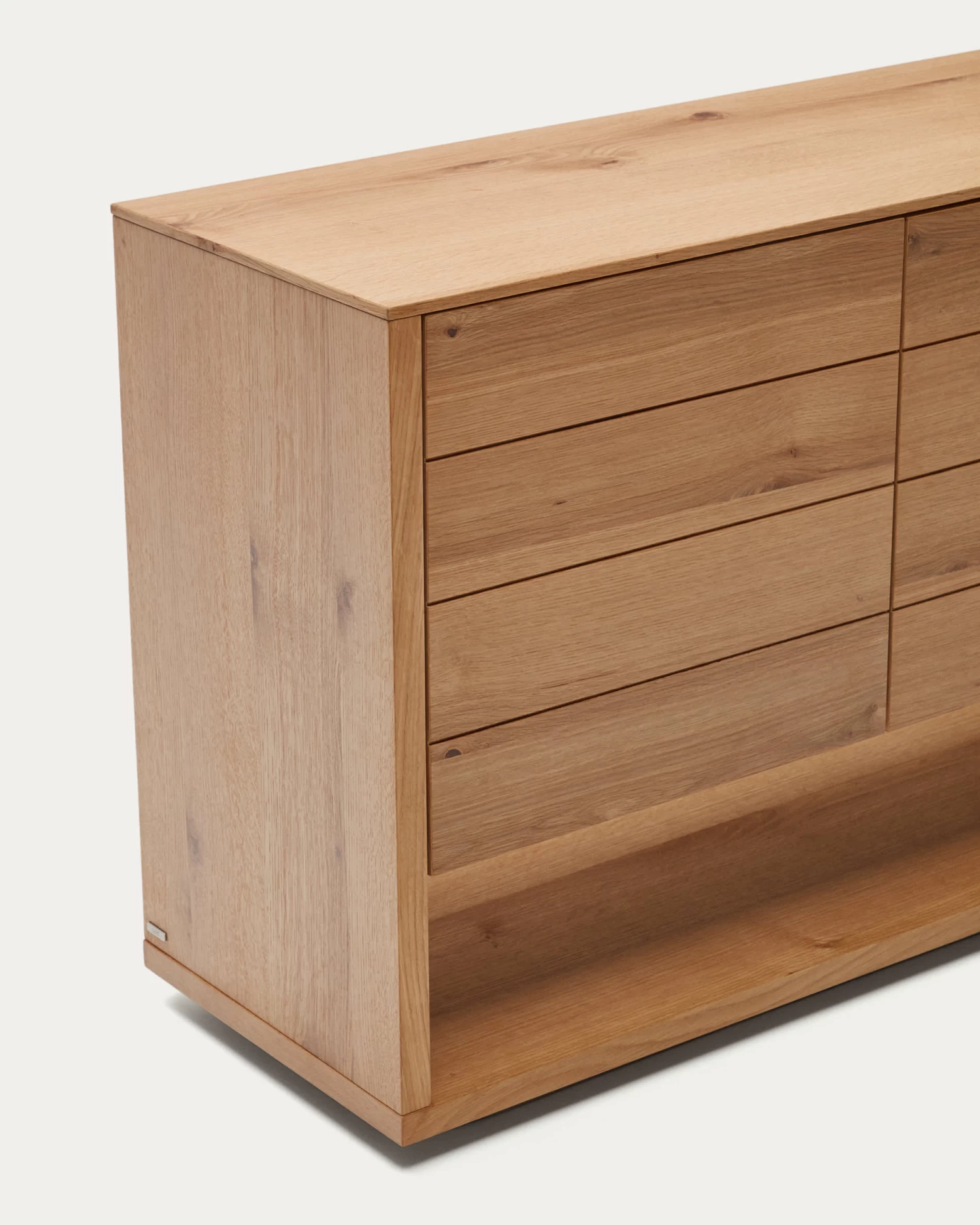 Alguema Sideboard With 3 Doors In Oak Veneer With Natural Finish 151 X 74 Cm | Kave Home 5 Alguema Sideboard With 3 Doors In Oak Veneer With Natural Finish 151 X 74 Cm | Kave Home - Image 3