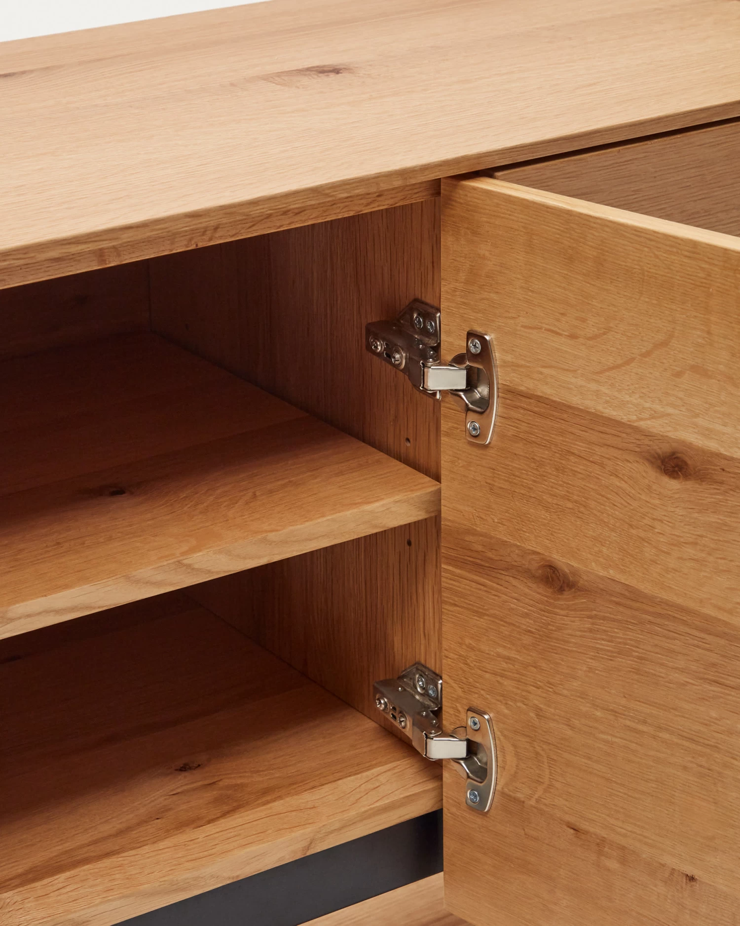 Alguema Sideboard With 3 Doors In Oak Veneer With Natural Finish 151 X 74 Cm | Kave Home 8 Alguema Sideboard With 3 Doors In Oak Veneer With Natural Finish 151 X 74 Cm | Kave Home - Image 6