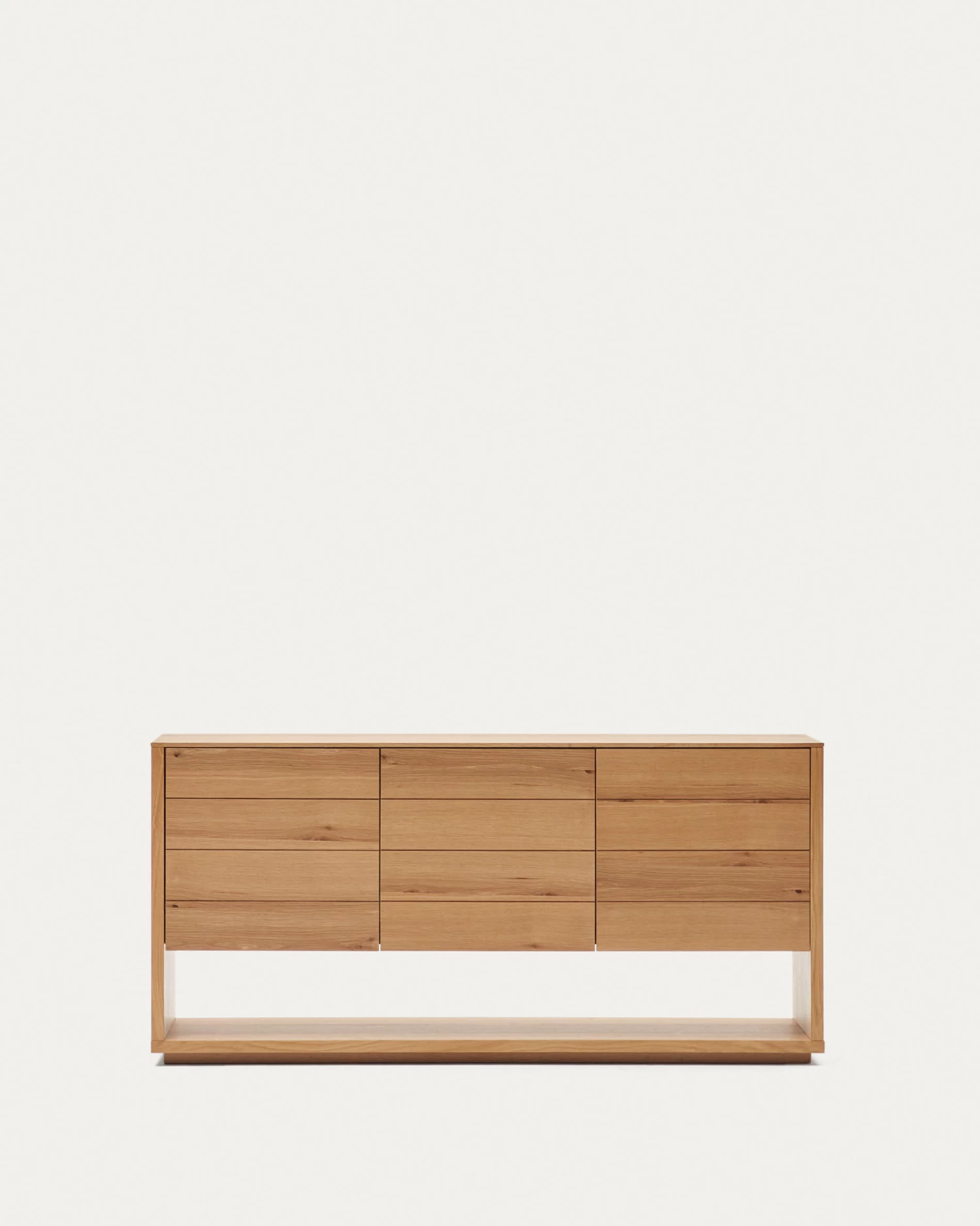 Alguema Sideboard With 3 Doors In Oak Veneer With Natural Finish 151 X 74 Cm | Kave Home 3 Alguema Sideboard With 3 Doors In Oak Veneer With Natural Finish 151 X 74 Cm | Kave Home