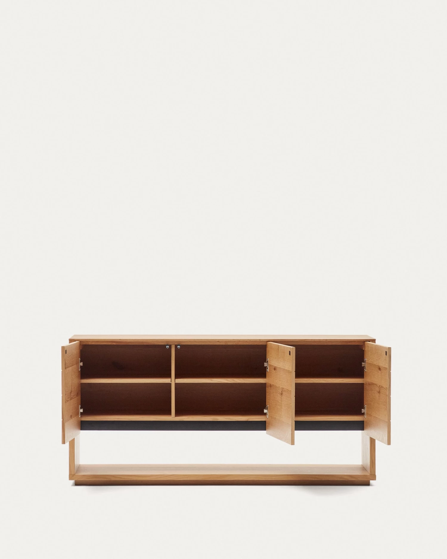 Alguema Sideboard With 3 Doors In Oak Veneer With Natural Finish 151 X 74 Cm | Kave Home 7 Alguema Sideboard With 3 Doors In Oak Veneer With Natural Finish 151 X 74 Cm | Kave Home - Image 5