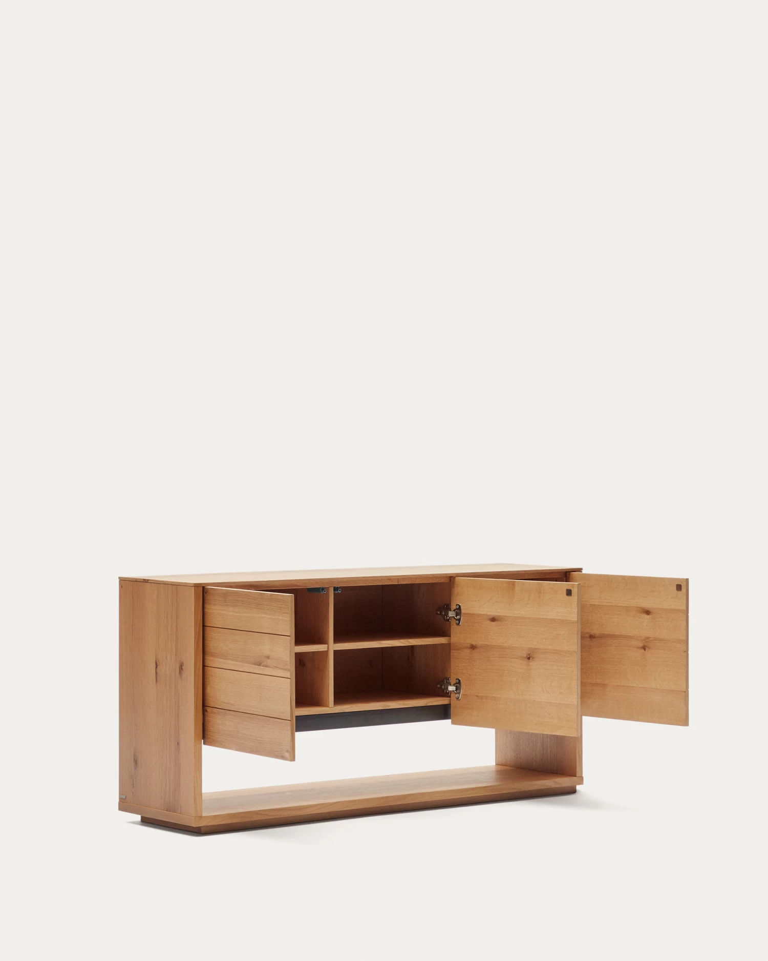 Alguema Sideboard With 3 Doors In Oak Veneer With Natural Finish 151 X 74 Cm | Kave Home 10 Alguema Sideboard With 3 Doors In Oak Veneer With Natural Finish 151 X 74 Cm | Kave Home - Image 8