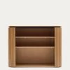 Licia Solid Mango Wood Bookshelf With Painted Black Metal 120 X 90 Cm | Kave Home -Quality Furniture Store M0400004MM46 1V01