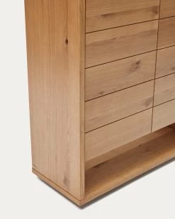 Alguema Tall Sideboard With 2 Doors In Oak Wood Veneer With Natural Finish 100 X 1635 Cm | Kave Home -Quality Furniture Store M0400009MM40 1D01