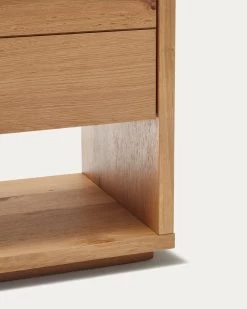 Alguema Tall Sideboard With 2 Doors In Oak Wood Veneer With Natural Finish 100 X 1635 Cm | Kave Home -Quality Furniture Store M0400009MM40 1D02