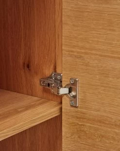 Alguema Tall Sideboard With 2 Doors In Oak Wood Veneer With Natural Finish 100 X 1635 Cm | Kave Home -Quality Furniture Store M0400009MM40 1D04