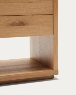 Alguema Chest Of Drawers With 3 Drawers In Oak Wood Veneer With Natural Finish 100 X 97 Cm | Kave Home 15 Alguema Chest Of Drawers With 3 Drawers In Oak Wood Veneer With Natural Finish 100 X 97 Cm | Kave Home -Quality Furniture Store M0400010MM40 1D03