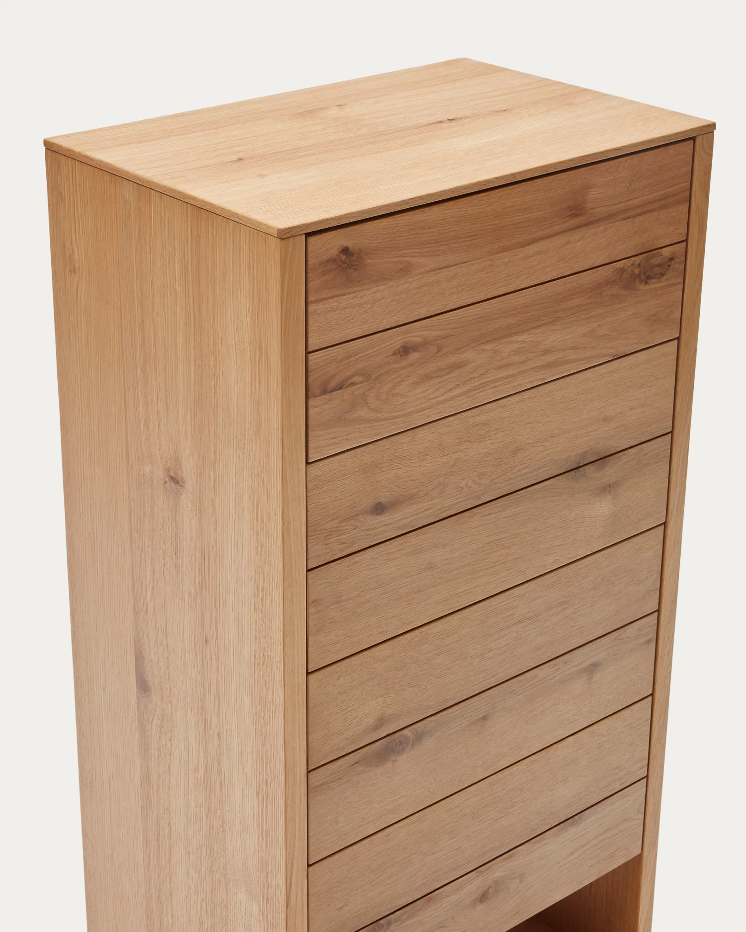 Alguema Chest Of Drawers With 4 Drawers In Oak Wood Veneer With Natural Finish 60 X 120 Cm | Kave Home 5 Alguema Chest Of Drawers With 4 Drawers In Oak Wood Veneer With Natural Finish 60 X 120 Cm | Kave Home - Image 3