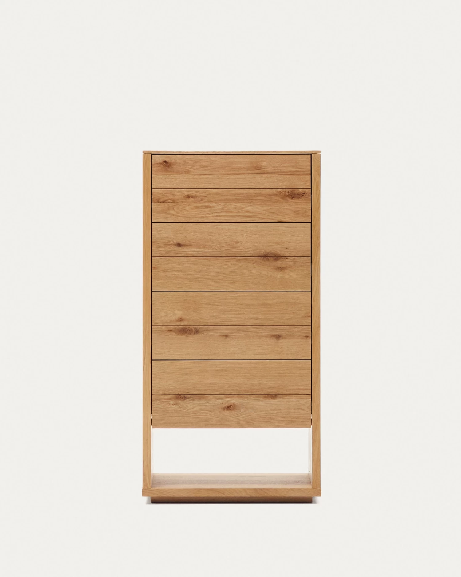 Alguema Chest Of Drawers With 4 Drawers In Oak Wood Veneer With Natural Finish 60 X 120 Cm | Kave Home 3 Alguema Chest Of Drawers With 4 Drawers In Oak Wood Veneer With Natural Finish 60 X 120 Cm | Kave Home