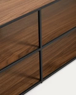 Yoana TV Stand With A Walnut Veneer And Painted Black Metal Structure 160 X 40 Cm | Kave Home 10 Yoana TV Stand With A Walnut Veneer And Painted Black Metal Structure 160 X 40 Cm | Kave Home -Quality Furniture Store M1000003MM41 1D02