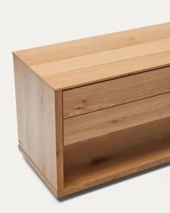 Alguema TV Stand With 3 Drawers In Oak Veneer With Natural Finish 200 X 51 Cm | Kave Home 13 Alguema TV Stand With 3 Drawers In Oak Veneer With Natural Finish 200 X 51 Cm | Kave Home -Quality Furniture Store M1000009MM40 1D01