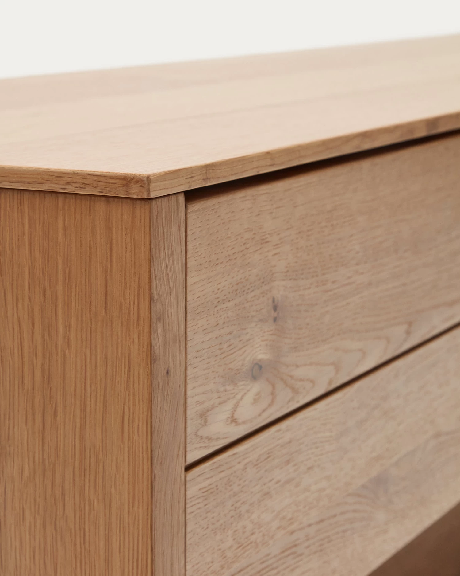 Alguema TV Stand With 3 Drawers In Oak Veneer With Natural Finish 200 X 51 Cm | Kave Home 11 Alguema TV Stand With 3 Drawers In Oak Veneer With Natural Finish 200 X 51 Cm | Kave Home - Image 9