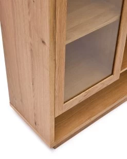 Alguema Display Cabinet In Oak Wood Veneer With Natural Finish 100 X 185 Cm | Kave Home 13 Alguema Display Cabinet In Oak Wood Veneer With Natural Finish 100 X 185 Cm | Kave Home -Quality Furniture Store M1200001MM40 1D01