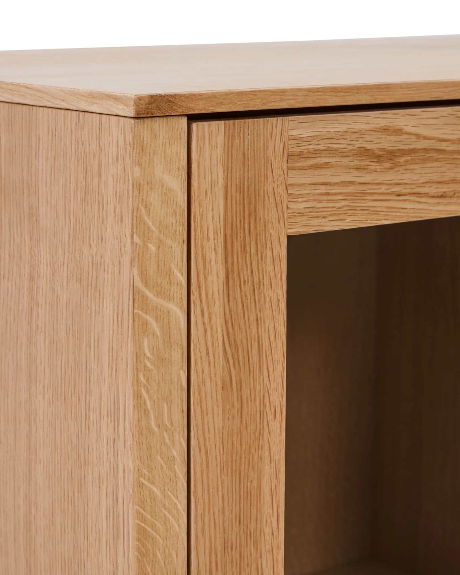 Alguema Display Cabinet In Oak Wood Veneer With Natural Finish 100 X 185 Cm | Kave Home 8 Alguema Display Cabinet In Oak Wood Veneer With Natural Finish 100 X 185 Cm | Kave Home - Image 6