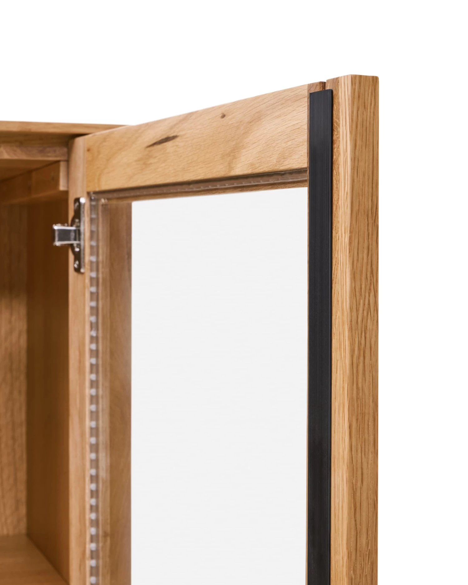 Alguema Display Cabinet In Oak Wood Veneer With Natural Finish 100 X 185 Cm | Kave Home 11 Alguema Display Cabinet In Oak Wood Veneer With Natural Finish 100 X 185 Cm | Kave Home - Image 9