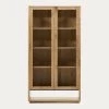 Alguema Display Cabinet In Oak Wood Veneer With Natural Finish 100 X 185 Cm | Kave Home -Quality Furniture Store M1200001MM40 1V01