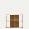 Litto Set Of 2 Modular Shelving Units In Oak Wood Veneer 101 X 76 Cm | Kave Home 2 Litto Set Of 2 Modular Shelving Units In Oak Wood Veneer 101 X 76 Cm | Kave Home -Quality Furniture Store M1400007MM40 1V01