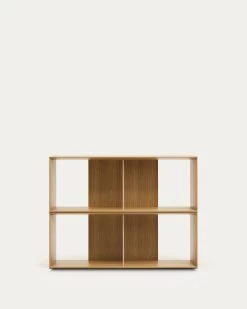 Litto Set Of 2 Modular Shelving Units In Oak Wood Veneer 101 X 76 Cm | Kave Home