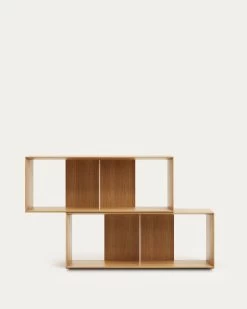 Litto Set Of 2 Modular Shelving Units In Oak Wood Veneer 101 X 76 Cm | Kave Home -Quality Furniture Store M1400007MM40 1V03