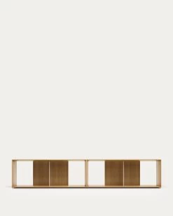 Litto Set Of 2 Modular Shelving Units In Oak Wood Veneer 101 X 76 Cm | Kave Home -Quality Furniture Store M1400007MM40 1V04