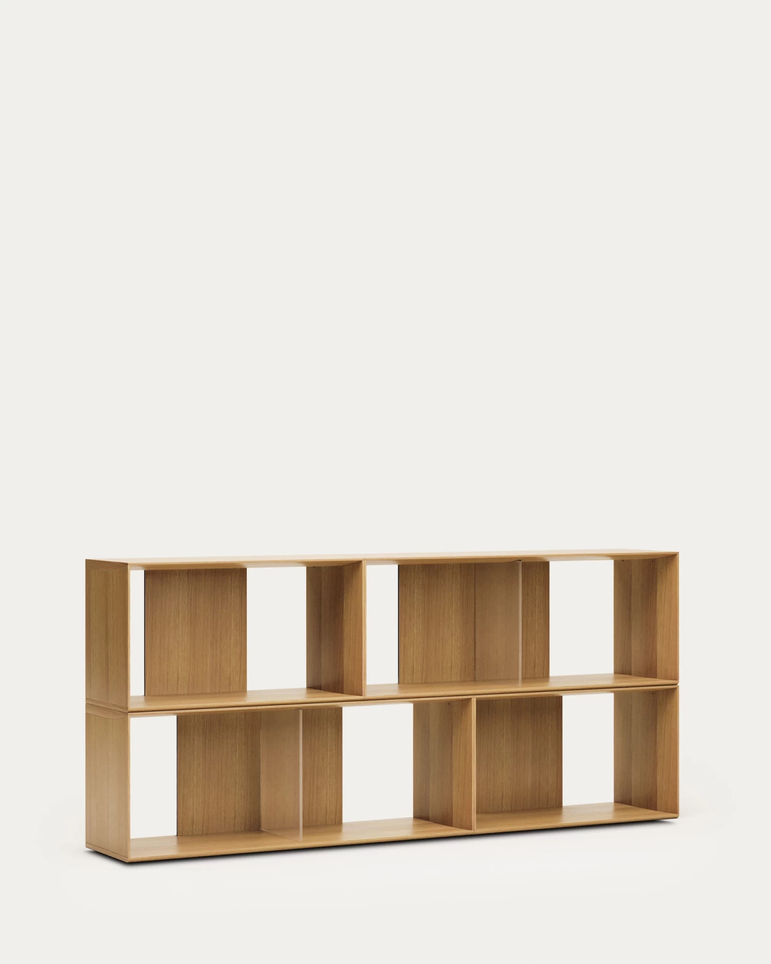 Litto Set Of 4 Modular Shelving Units In Oak Wood Veneer 168 X 76 Cm | Kave Home 8 Litto Set Of 4 Modular Shelving Units In Oak Wood Veneer 168 X 76 Cm | Kave Home - Image 6