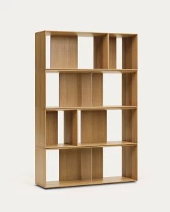 Litto Set Of 6 Modular Shelving Units In Oak Wood Veneer 101 X 152 Cm | Kave Home 17 Litto Set Of 6 Modular Shelving Units In Oak Wood Veneer 101 X 152 Cm | Kave Home -Quality Furniture Store M1400009MM40 1V02