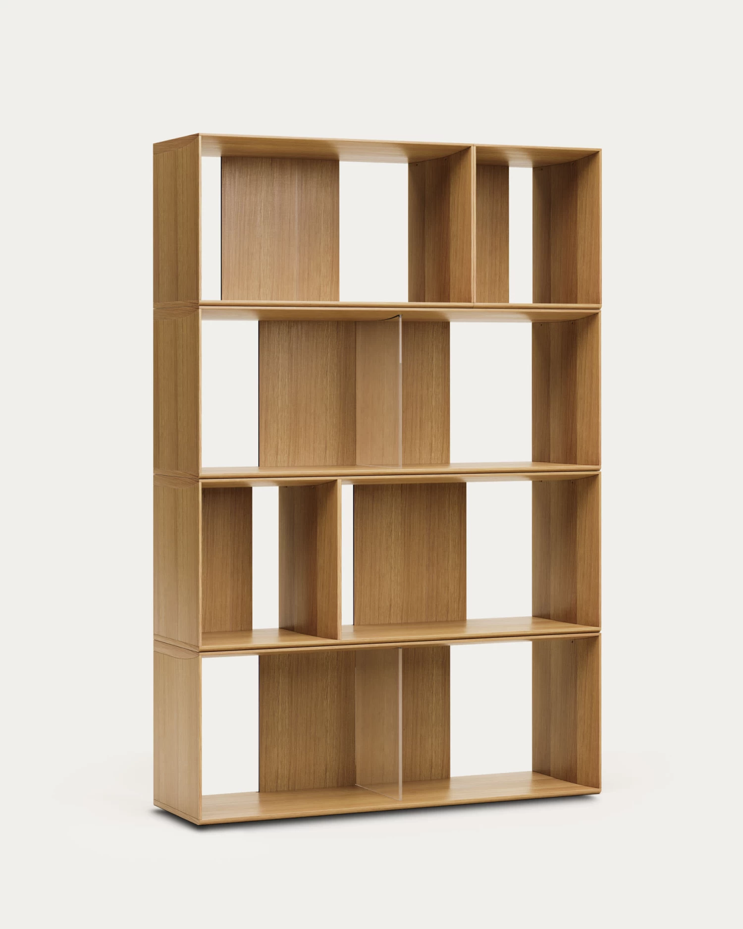 Litto Set Of 6 Modular Shelving Units In Oak Wood Veneer 101 X 152 Cm | Kave Home 8 Litto Set Of 6 Modular Shelving Units In Oak Wood Veneer 101 X 152 Cm | Kave Home - Image 6