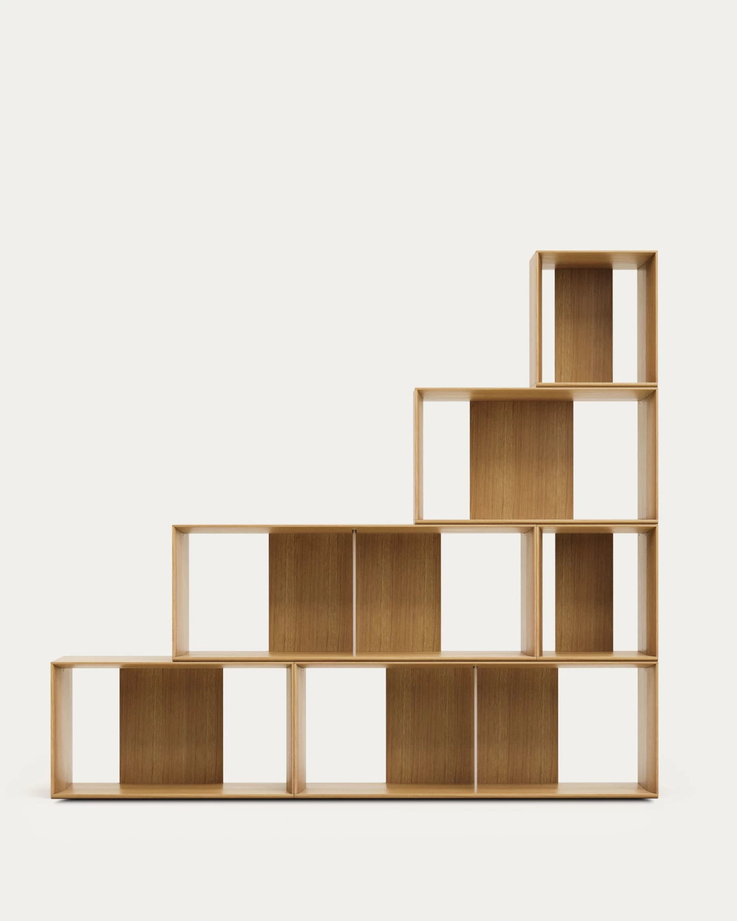 Litto Set Of 6 Modular Shelving Units In Oak Wood Veneer 101 X 152 Cm | Kave Home 11 Litto Set Of 6 Modular Shelving Units In Oak Wood Veneer 101 X 152 Cm | Kave Home - Image 9