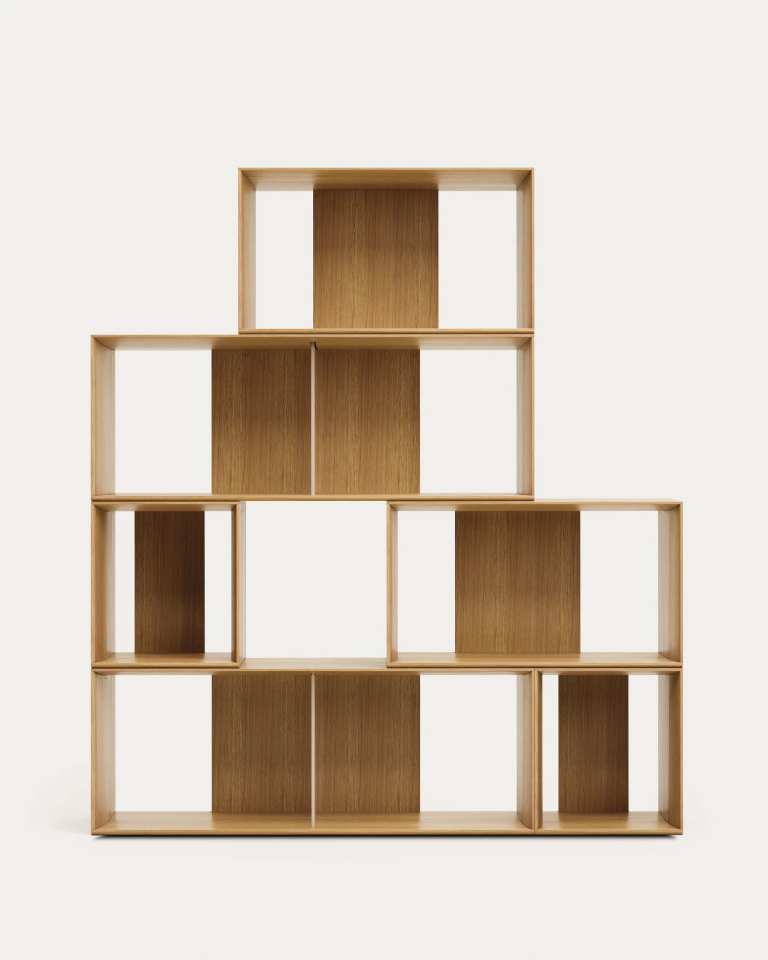 Litto Set Of 6 Modular Shelving Units In Oak Wood Veneer 101 X 152 Cm | Kave Home 12 Litto Set Of 6 Modular Shelving Units In Oak Wood Veneer 101 X 152 Cm | Kave Home - Image 10
