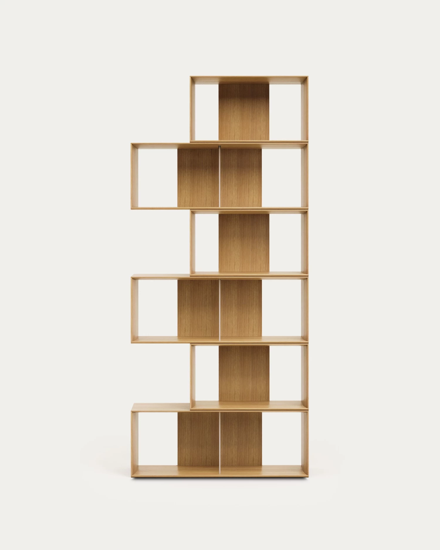Litto Set Of 6 Modular Shelving Units In Oak Wood Veneer 168 X 114 Cm | Kave Home 11 Litto Set Of 6 Modular Shelving Units In Oak Wood Veneer 168 X 114 Cm | Kave Home - Image 9