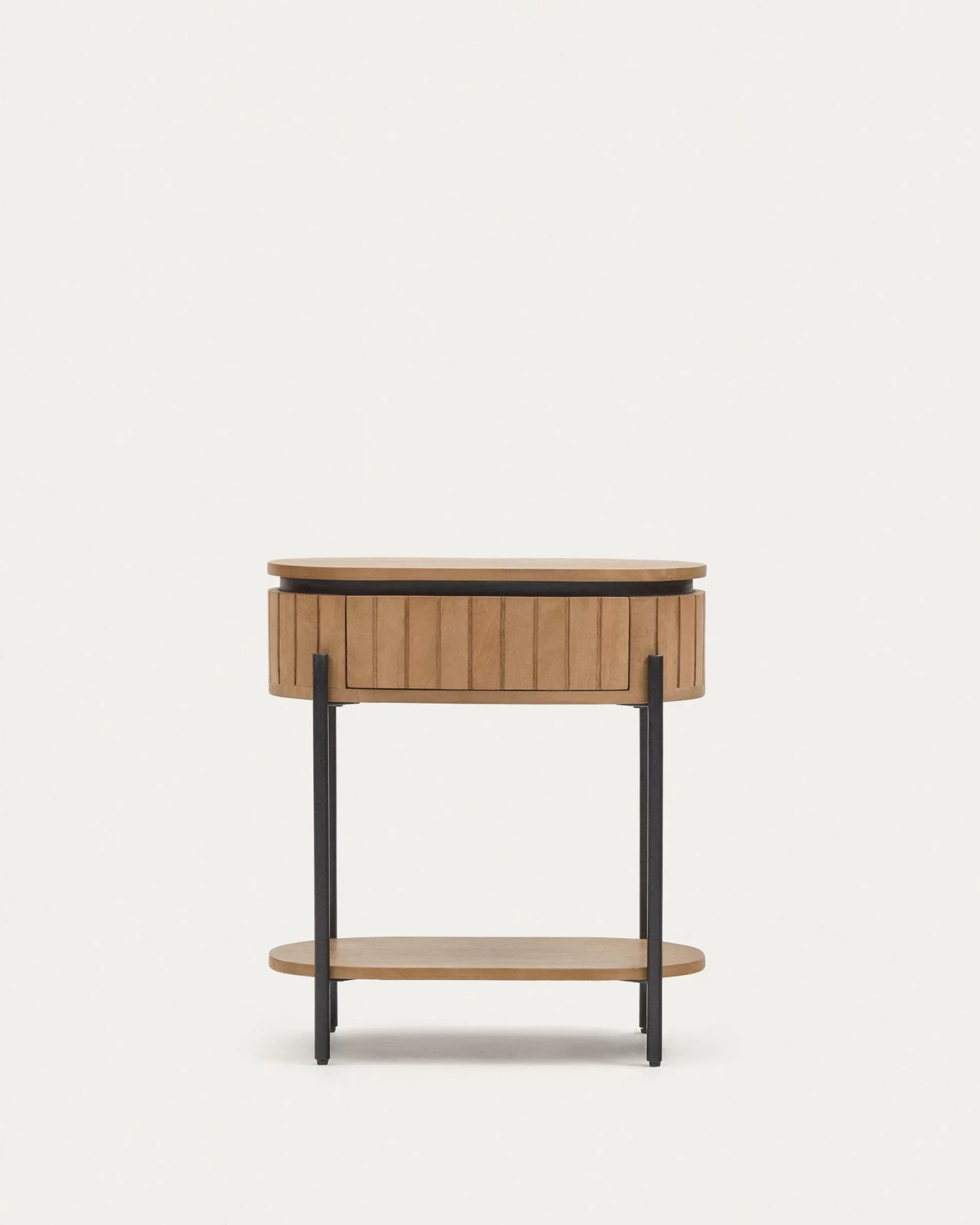 Licia Mango Wood Bedside Table With 1 Drawer With A Natural Finish And Metal 55 X 65 Cm | Kave Home 3 Licia Mango Wood Bedside Table With 1 Drawer With A Natural Finish And Metal 55 X 65 Cm | Kave Home