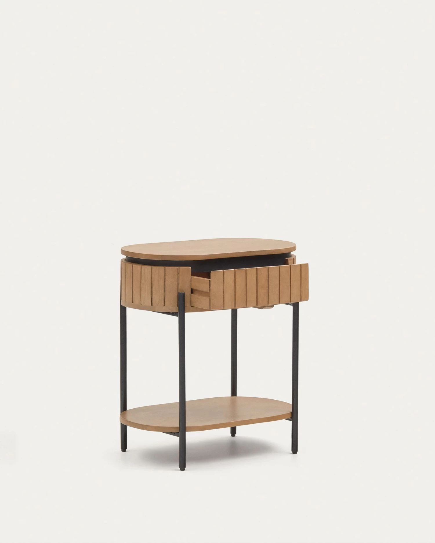 Licia Mango Wood Bedside Table With 1 Drawer With A Natural Finish And Metal 55 X 65 Cm | Kave Home 9 Licia Mango Wood Bedside Table With 1 Drawer With A Natural Finish And Metal 55 X 65 Cm | Kave Home - Image 7