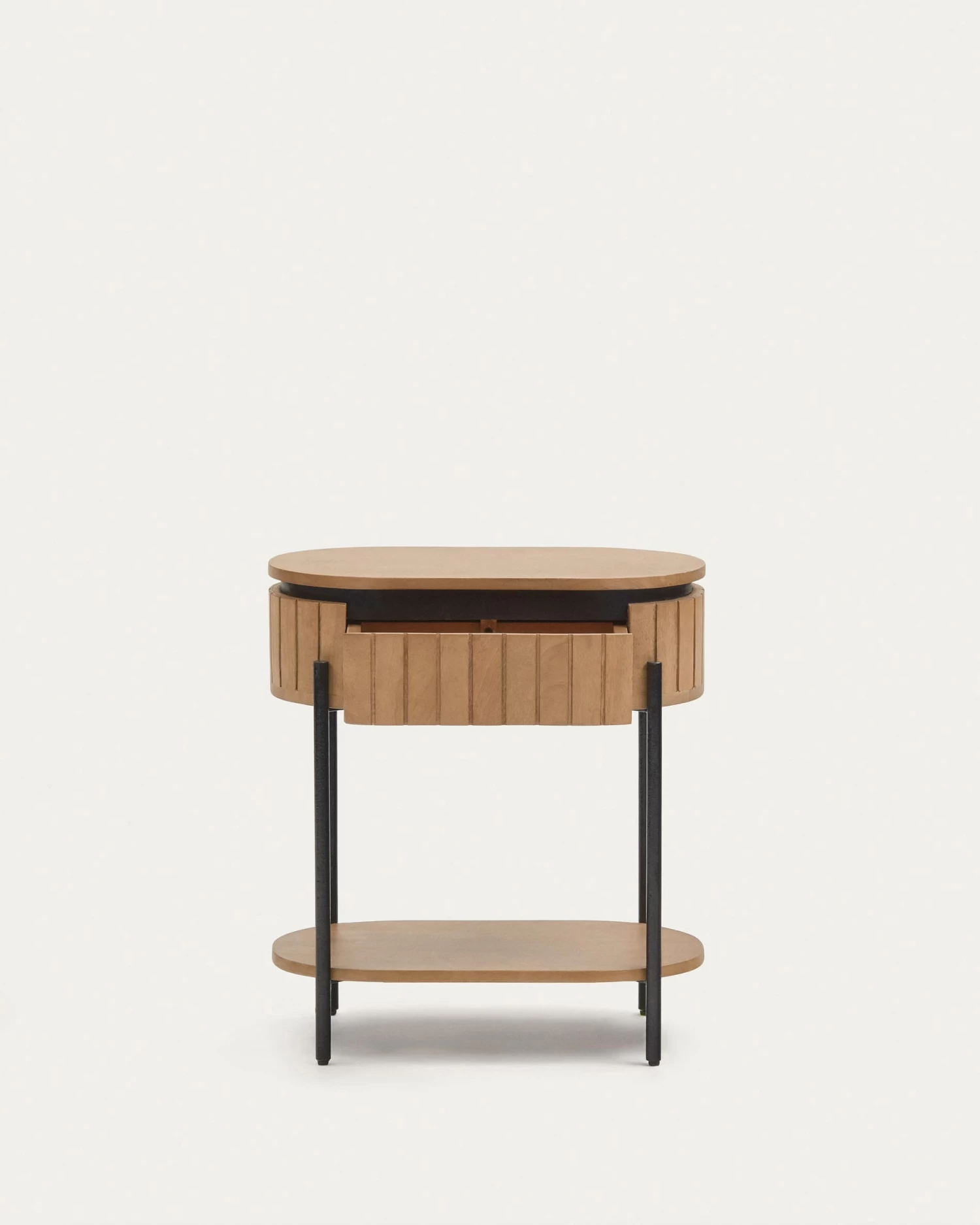 Licia Mango Wood Bedside Table With 1 Drawer With A Natural Finish And Metal 55 X 65 Cm | Kave Home 10 Licia Mango Wood Bedside Table With 1 Drawer With A Natural Finish And Metal 55 X 65 Cm | Kave Home - Image 8