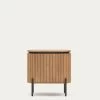 Licia Mango Wood Bedside Table With 1 Door With A Natural Finish And Metal 55 X 55 Cm | Kave Home -Quality Furniture Store N1200003MM46 1V01