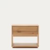 Alguema Bedside Table In Oak Wood Veneer With Natural Finish 60 X 50 Cm | Kave Home 2 Alguema Bedside Table In Oak Wood Veneer With Natural Finish 60 X 50 Cm | Kave Home -Quality Furniture Store N1200004MM40 1V01