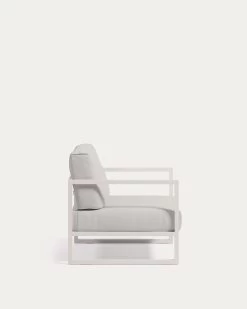 Comova 100% Outdoor Armchair In White And White Aluminium | Kave Home -Quality Furniture Store O100 10 ST14 1V02