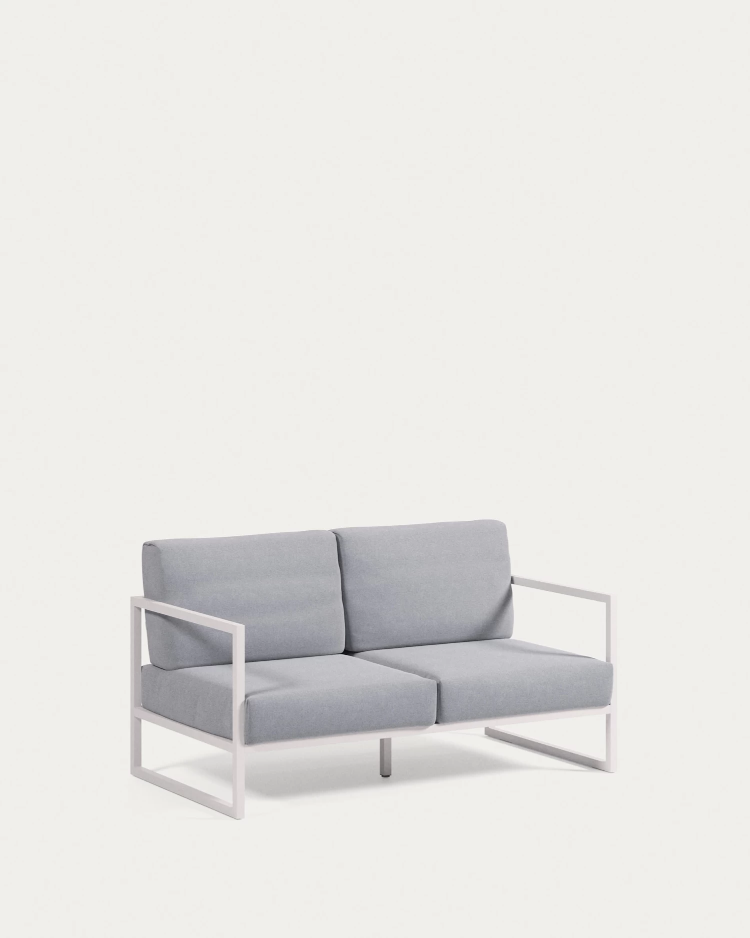 Comova 100% Outdoor 2-seater Sofa In Blue And White Aluminium 150 Cm | Kave Home 3 Comova 100% Outdoor 2-seater Sofa In Blue And White Aluminium 150 Cm | Kave Home
