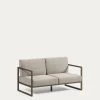 Comova 100% Outdoor 2-seater Sofa In Light Grey And Green Aluminium 150 Cm | Kave Home 2 Comova 100% Outdoor 2-seater Sofa In Light Grey And Green Aluminium 150 Cm | Kave Home -Quality Furniture Store O100 20 ST79 1V01