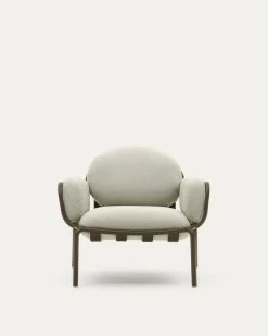 Joncols Outdoor Aluminium Armchair With A Powder Coated Green Finish | Kave Home -Quality Furniture Store O1030010GP12 1V02