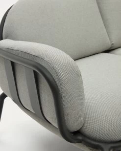 Joncols Outdoor Aluminium 2 Seater Sofa With Powder Coated Grey Finish 165 Cm | Kave Home -Quality Furniture Store O1030020GP03 1D03