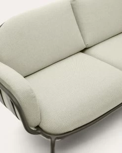 Joncols Outdoor Aluminium 2 Seater Sofa With Powder Coated Green Finish 165 Cm | Kave Home -Quality Furniture Store O1030020GP12 1D02