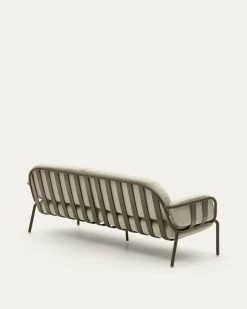 Joncols Outdoor Aluminium 3 Seater Sofa With Powder Coated Green Finish 225 Cm | Kave Home -Quality Furniture Store O1030030GP12 1V04