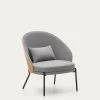 Eamy Light Grey Armchair In An Ash Wood Veneer With A Natural Finish And Black Metal | Kave Home 2 Eamy Light Grey Armchair In An Ash Wood Veneer With A Natural Finish And Black Metal | Kave Home -Quality Furniture Store S0900001HE12 1V01