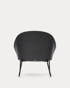 Eamy Light Grey Armchair In An Ash Wood Veneer With A Black Finish And Black Metal | Kave Home -Quality Furniture Store S0900002HE12 1V04