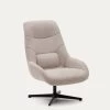 Celida Swivel Armchair In Beige Chenille And Steel With Black Finish | Kave Home 2 Celida Swivel Armchair In Beige Chenille And Steel With Black Finish | Kave Home -Quality Furniture Store S0900008BF12 1V01