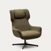 Zalina Swivel Armchair In Dark Green Shearling And Steel With Black Finish | Kave Home 1 Zalina Swivel Armchair In Dark Green Shearling And Steel With Black Finish | Kave Home -Quality Furniture Store S0900028J19 1V01