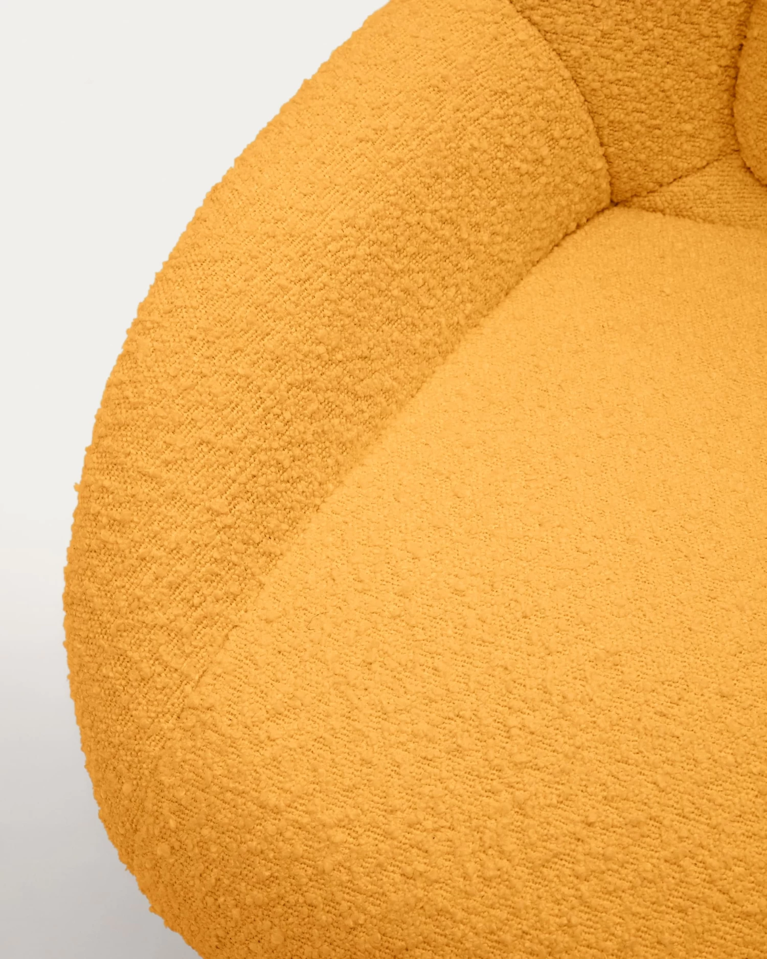 Celida Swivel Armchair In Mustard Shearling And Steel With Black Finish | Kave Home 10 Celida Swivel Armchair In Mustard Shearling And Steel With Black Finish | Kave Home - Image 8