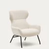 Belina Armchair In White Shearling And Steel With Black Finish | Kave Home 2 Belina Armchair In White Shearling And Steel With Black Finish | Kave Home -Quality Furniture Store S0900041J33 1V01
