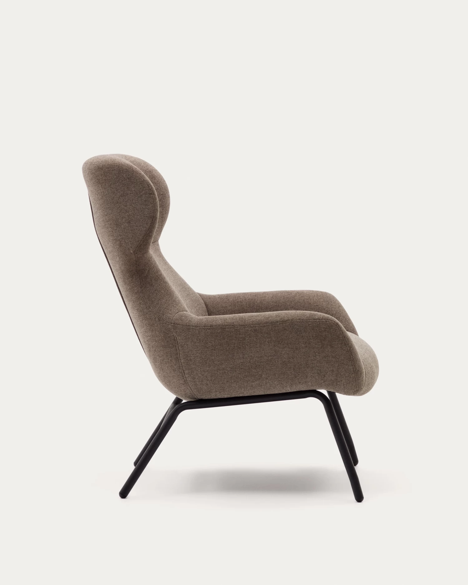 Belina Chenille Armchair In Light Brown And Steel With Black Finish | Kave Home 7 Belina Chenille Armchair In Light Brown And Steel With Black Finish | Kave Home - Image 5