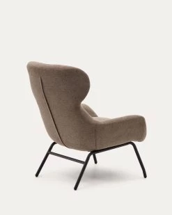 Belina Chenille Armchair In Light Brown And Steel With Black Finish | Kave Home 18 Belina Chenille Armchair In Light Brown And Steel With Black Finish | Kave Home -Quality Furniture Store S0900043BF11 1V03